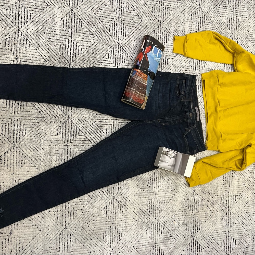 Cozy Playboy Sweatshirt, Mustard Yellow with Embroidered Logo - Picture 5 of 5